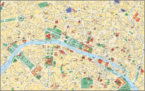 Туристическая карта Парижа